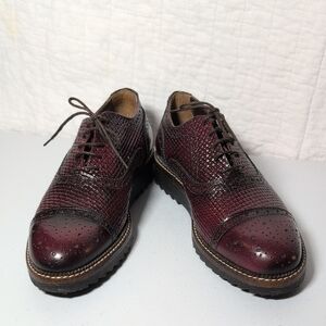 Men's Artigiano Classic Lace-Up Oxford Wingtip Derby Shoes 42.5/10sz EUC